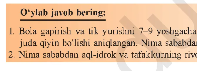 99-rasm. Odam ulg‘aygan sayin tana nisbatining o‘zgarib borishi: 1 – ikki oylik homila, 2 – to‘rt oylik homila, 3 – yangi tug‘ilgan chaqaloq, 4 – ikki yoshda, 5 – olti yoshda, 6 – o‘n ikki yoshda, 7 – yigirma besh yoshda.